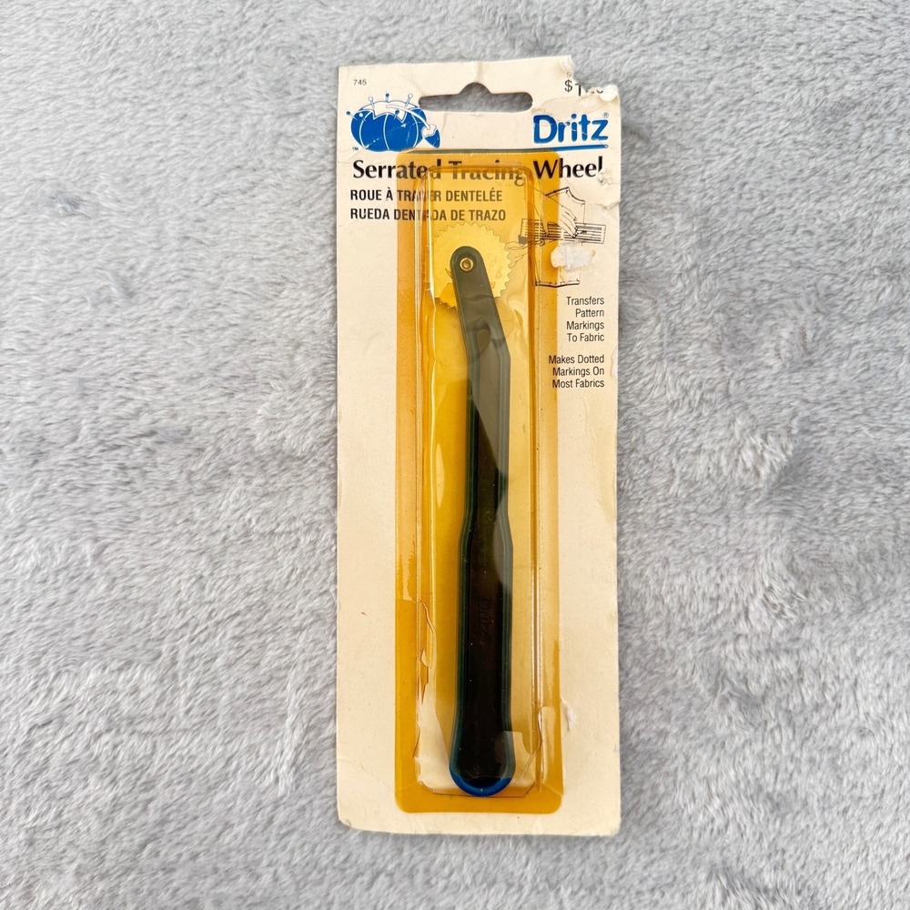 Vintage Dritz Serrated Tracing Wheel Fabric Pattern Tool USA New Old Stock‎